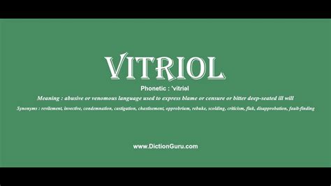 vitriol synonym
